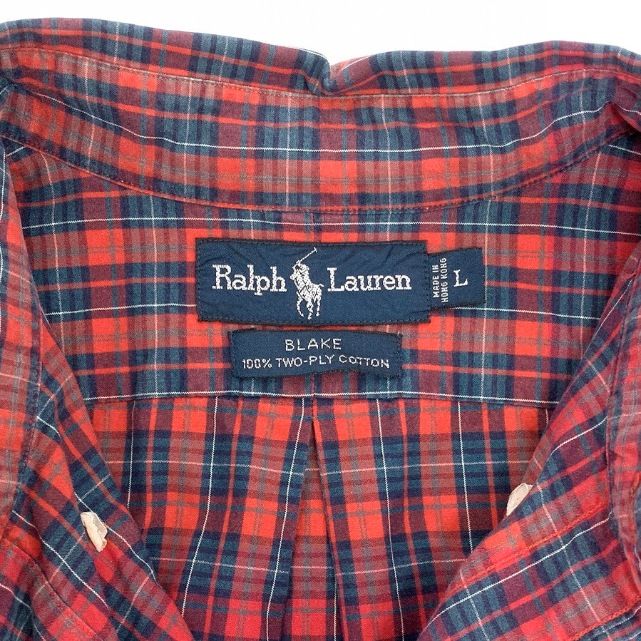 【中古品】【メンズ】 POLO RALPH LAUREN ポロ・ラルフローレン チェック シャツ 146-251226-yu-05-fur サイズ：L カラー：レッド 万代Net店