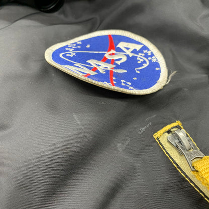 【中古品】 ALPHA INDUSTRIES アルファインダストリーズ 20603 NASA WAPPEN FLIGHT JACKET ナサ ワッペン フライト ジャケット アウター 145-250929-izu サイズ：L カラー：ブラック 万代Net店