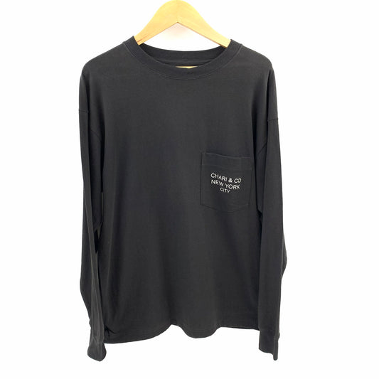 【中古品】【メンズ】 CHARI＆CO チャリアンドコー L/S TEE Tシャツ ロンT ポケットＴシャツ トップス 178-251227-yu-04-fur サイズ：M カラー：ブラック 万代Net店