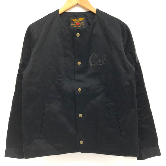 【現状渡し品】【メンズ】 CALEE キャリー NO COLLAR WORK JACKET ノーカラー ワークジャケット アウター アメカジ系 145-241202-rs-01-fur サイズ：M カラー：ブラック 万代Net店