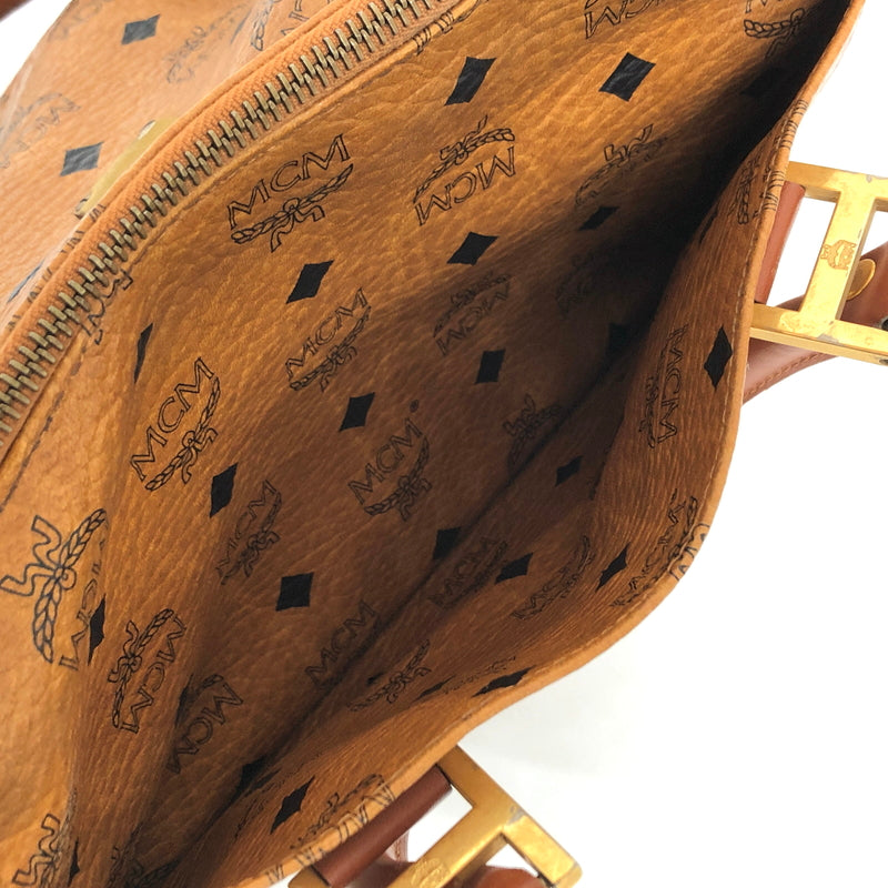 【現状渡し品】【レディース】 MCM エムシーエム MINI BOSTON BAG ヴィセトス柄 ミニボストンバッグ ハンドバッグ 鞄 188-260917-rs-04-fur カラー：キャメル系 万代Net店