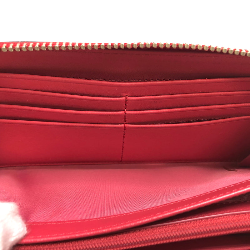 【中古品】【レディース】 COACH コーチ LONG WALLET 49355 ラウンドファスナー ロングウォレット 長財布 181-260917-rs-05-fur カラー：レッド 万代Net店