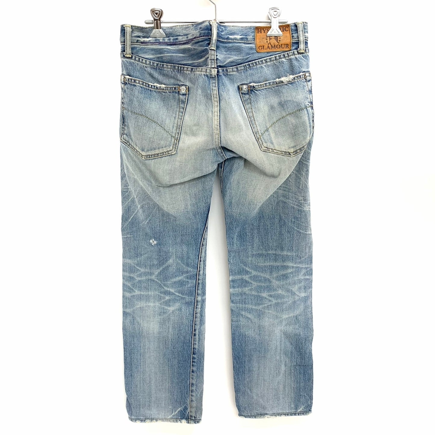 【現状渡し品】【メンズ】 HYSTERIC GLAMOUR ヒステリックグラマー リペア加工デニム ボトムス 151-251227-yu-07-fur サイズ：28 カラー：インディゴ 万代Net店