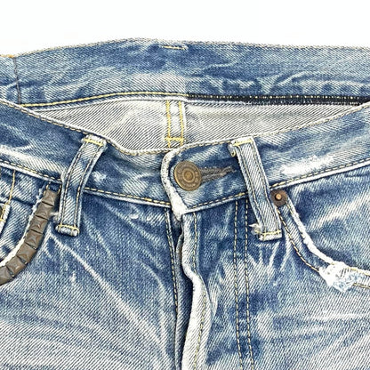 【現状渡し品】【メンズ】 HYSTERIC GLAMOUR ヒステリックグラマー リペア加工デニム ボトムス 151-251227-yu-07-fur サイズ：28 カラー：インディゴ 万代Net店