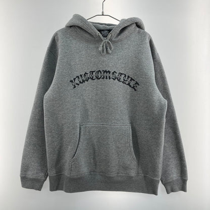 【中古品】【メンズ】 KUSTOMSTYLE パーカー 147-260408-WA-05-iwa サイズ：L カラー：グレー 万代Net店