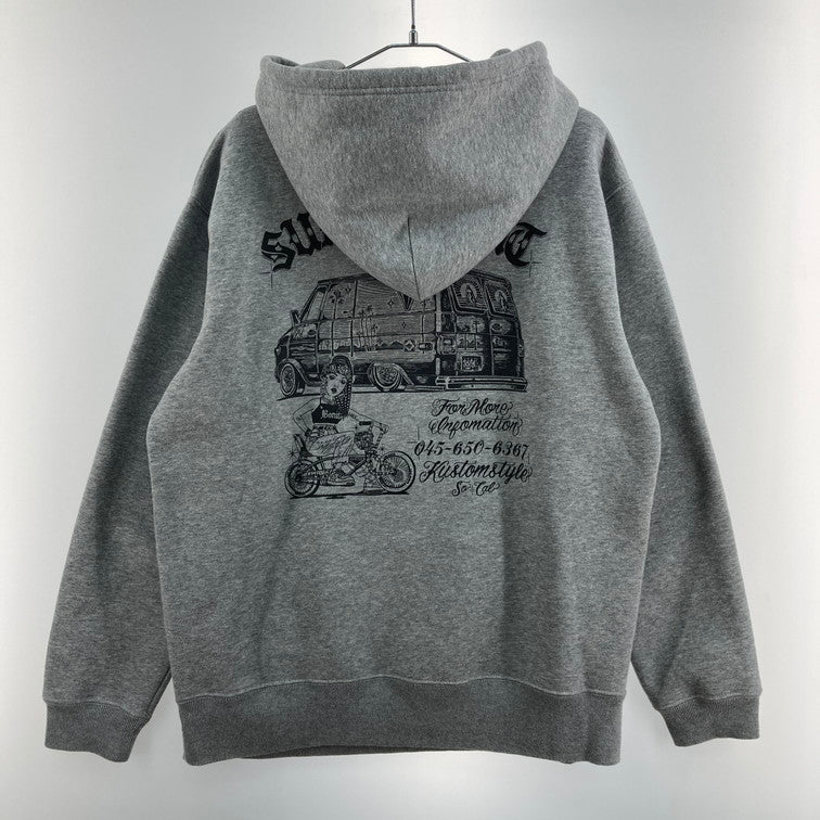 【中古品】【メンズ】 KUSTOMSTYLE パーカー 147-260408-WA-05-iwa サイズ：L カラー：グレー 万代Net店