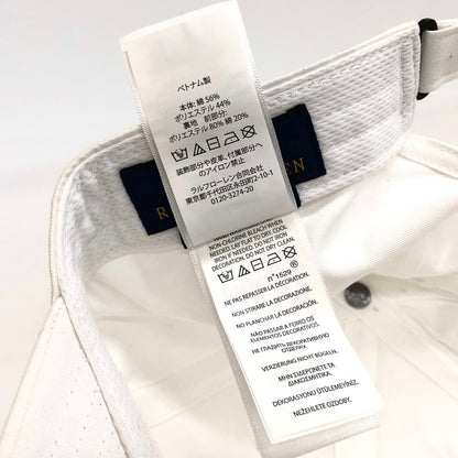 【中古品】【メンズ/レディース】 POLO RALPH LAUREN ポロ・ラルフローレン MAPOHGS0J421453100 シグネチャー ポニー ツイル ボール キャップ 6パネル 帽子 アクセサリー 185-250411-rs-03-fur サイズ：ONE カラー：ホワイト 万代Net店