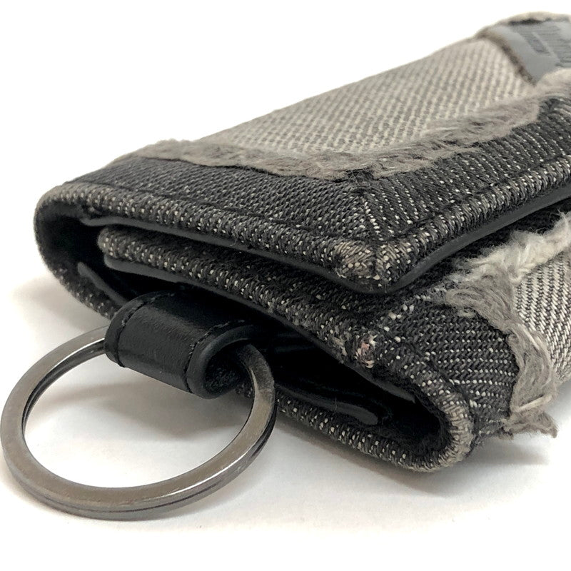 【現状渡し品】【メンズ】 DIESEL ディーゼル KEYCASE II X09001 6連 キーケース デニム地 鍵入れ 208-250723-rs-01-fur カラー：ブラックデニム 万代Net店