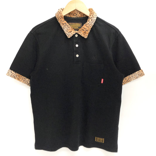 【中古品】【メンズ】 NEIGHBORHOOD ネイバーフッド YUKON SOLID C-POLO SS 111ATNH-CSM02 ポロシャツ 半袖 トップス レオパード 古着 142-260917-rs-08-fur サイズ：M カラー：ブラック 万代Net店