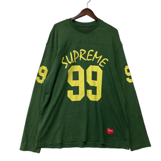 【中古品】【メンズ】 SUPREME シュプリーム 24SS 99 LS FOOTBALL TOP ロングスリーブ フットボール トップ トップス 長袖 149-260706-cs-01-izu サイズ：L カラー：グリーン 万代Net店