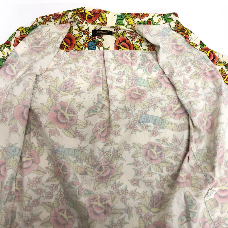 【中古品】【メンズ】 SOFTMACHINE ソフトマシーン GARDEN SS BD SHIRTS ガーデン シャツ 半袖 トップス 花柄 総柄 古着 142-260917-rs-09-fur サイズ：L カラー：マルチカラー 万代Net店