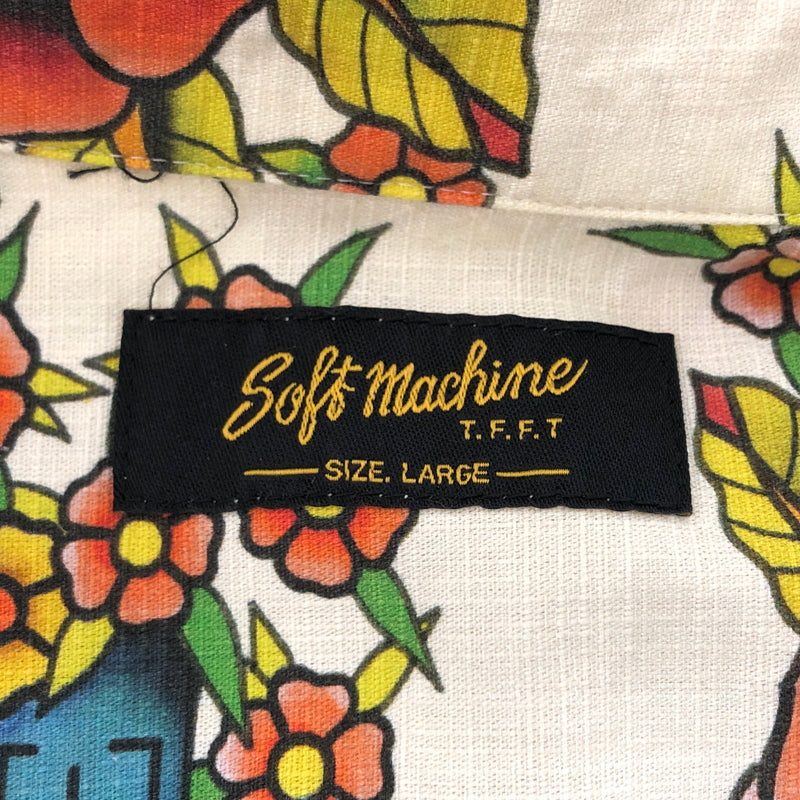 【中古品】【メンズ】 SOFTMACHINE ソフトマシーン GARDEN SS BD SHIRTS ガーデン シャツ 半袖 トップス 花柄 総柄 古着 142-260917-rs-09-fur サイズ：L カラー：マルチカラー 万代Net店