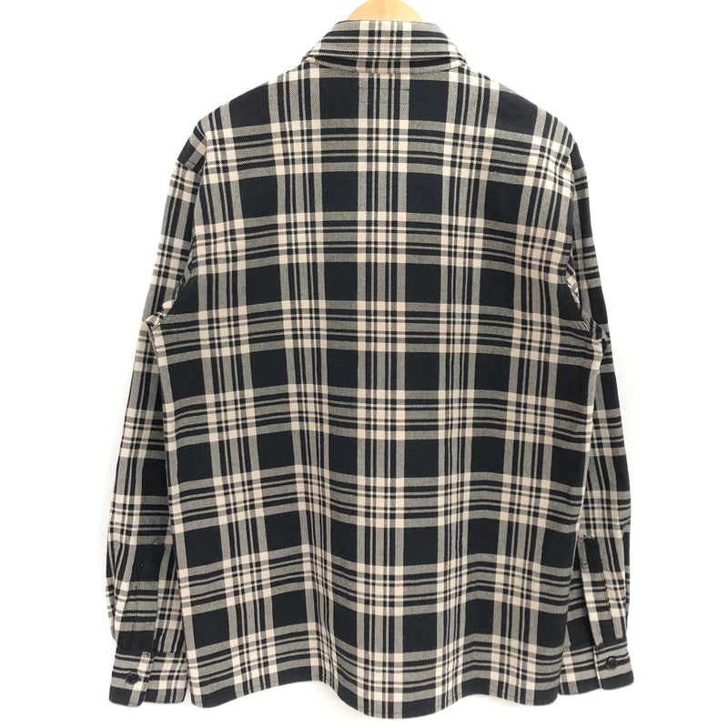 【中古品】【メンズ】 SOFTMACHINE ソフトマシーン L/S SHIRT チェックシャツ 長袖 トップス 古着 142-260917-rs-10-fur サイズ：L カラー：ブラック/オフホワイト 万代Net店