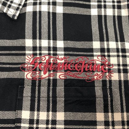 【中古品】【メンズ】 SOFTMACHINE ソフトマシーン L/S SHIRT チェックシャツ 長袖 トップス 古着 142-260917-rs-10-fur サイズ：L カラー：ブラック/オフホワイト 万代Net店