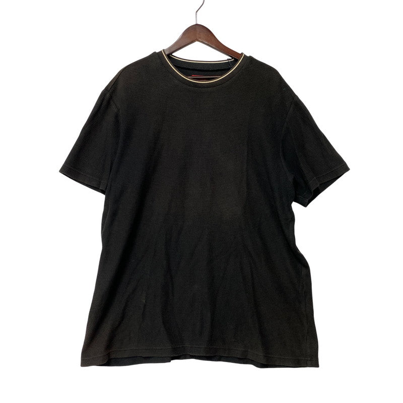【中古品】【メンズ】 SUPREME シュプリーム 19SS STRIPE RIB WAFFLE TOP ストライプ リブ ワッフル トップ トップス 半袖 149-260706-cs-02-izu サイズ：M カラー：ブラック 万代Net店