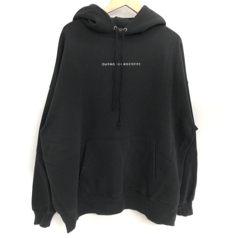 【中古品】【メンズ】 OUTRO-feer de seal- アウトロフィールデシール Gerbera Oversize Hoodie ガーベラ バックプリント フーディー パーカー 長袖 トップス 古着 147-260917-rs-11-fur サイズ：F カラー：ブラック 万代Net店