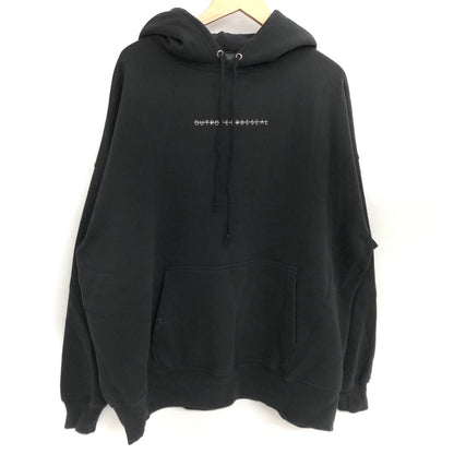 【中古品】【メンズ】 OUTRO-feer de seal- アウトロフィールデシール Gerbera Oversize Hoodie ガーベラ バックプリント フーディー パーカー 長袖 トップス 古着 147-260917-rs-11-fur サイズ：F カラー：ブラック 万代Net店