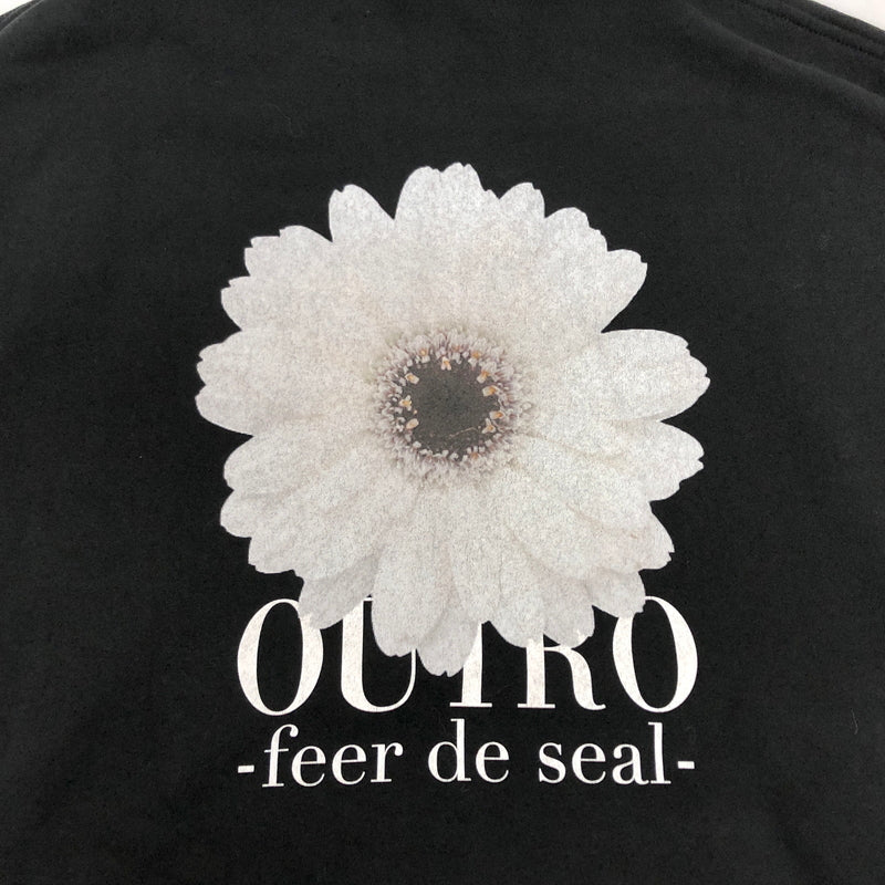 【中古品】【メンズ】 OUTRO-feer de seal- アウトロフィールデシール Gerbera Oversize Hoodie ガーベラ バックプリント フーディー パーカー 長袖 トップス 古着 147-260917-rs-11-fur サイズ：F カラー：ブラック 万代Net店