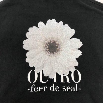 【中古品】【メンズ】 OUTRO-feer de seal- アウトロフィールデシール Gerbera Oversize Hoodie ガーベラ バックプリント フーディー パーカー 長袖 トップス 古着 147-260917-rs-11-fur サイズ：F カラー：ブラック 万代Net店