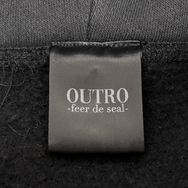 【中古品】【メンズ】 OUTRO-feer de seal- アウトロフィールデシール Gerbera Oversize Hoodie ガーベラ バックプリント フーディー パーカー 長袖 トップス 古着 147-260917-rs-11-fur サイズ：F カラー：ブラック 万代Net店