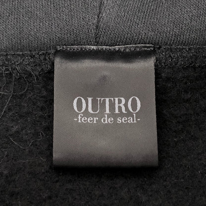 【中古品】【メンズ】 OUTRO-feer de seal- アウトロフィールデシール Gerbera Oversize Hoodie ガーベラ バックプリント フーディー パーカー 長袖 トップス 古着 147-260917-rs-11-fur サイズ：F カラー：ブラック 万代Net店
