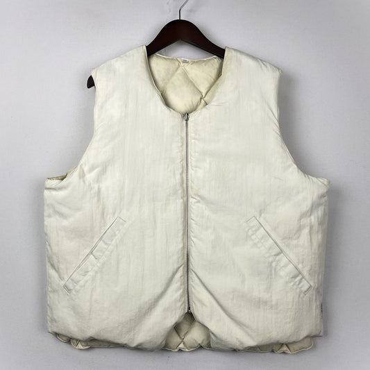 【現状渡し品】【メンズ】 STUSSY ステューシー REVERSIBLE QUILTED VEST 115695 リバーシブル キルテッド ベスト アウター ダウンベスト 142-251007-yo-11-tei サイズ：M カラー：ホワイト 万代Net店
