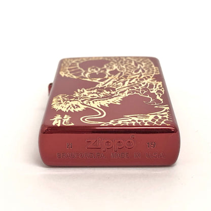 【中古美品】【メンズ/レディース】 ZIPPO ジッポ RED DRAGON G オイルライター 和柄 龍 206-260924-rs-01-fur カラー：レッド 万代Net店