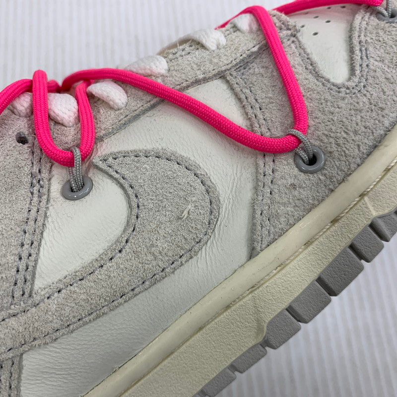 【中古品】【メンズ/レディース】 NIKE ナイキ× OFF-WHITE オフホワイト DJ0950-117 DUNK LOW ダンク ロー スニーカー シューズ 靴 160-260915-cs-16-izu サイズ：25.5cm カラー：SAIL/NEUTRAL GREY-HYPER PINK 万代Net店