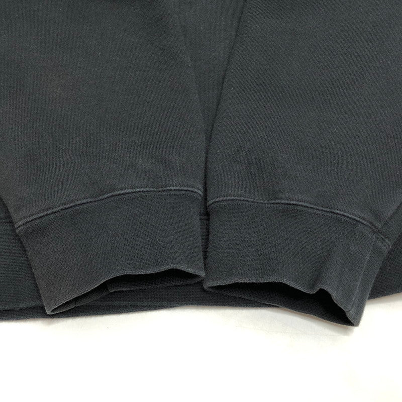 【中古品】【メンズ】 Supreme シュプリーム × NIKE ナイキ Leather Applique Hooded Sweatshirt FA190408MXP レザーアップリケ パーカー フーディ 長袖 トップス 149-260401-hn-02-fur サイズ：L カラー：ブラック 万代Net店