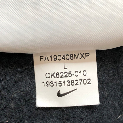 【中古品】【メンズ】 Supreme シュプリーム × NIKE ナイキ Leather Applique Hooded Sweatshirt FA190408MXP レザーアップリケ パーカー フーディ 長袖 トップス 149-260401-hn-02-fur サイズ：L カラー：ブラック 万代Net店