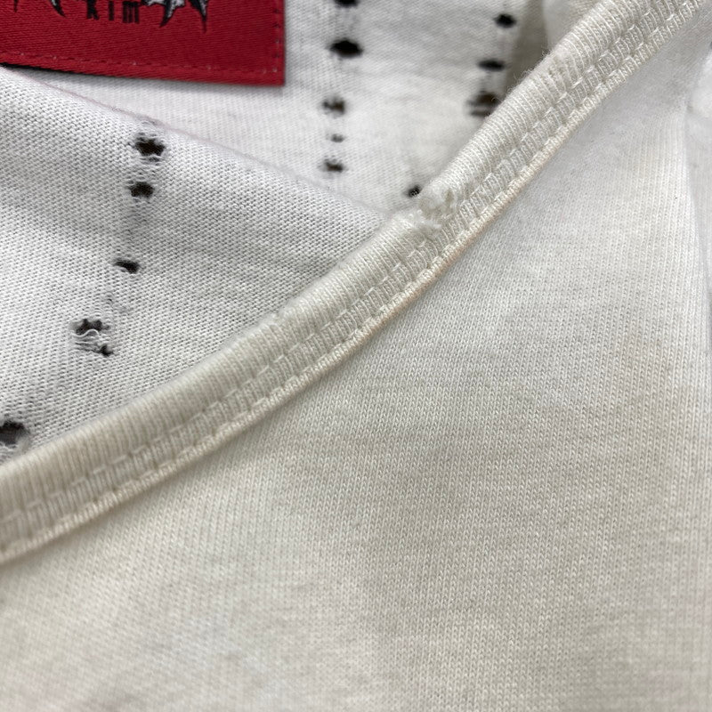 【現状渡し品】【メンズ】 DEVIL KIM デビルキム WOUND ZIP LONG SLEEVE ジップ ロングスリーブ Tシャツ トップス 141-260817-kh-01-izu サイズ：S カラー：ホワイト系 万代Net店
