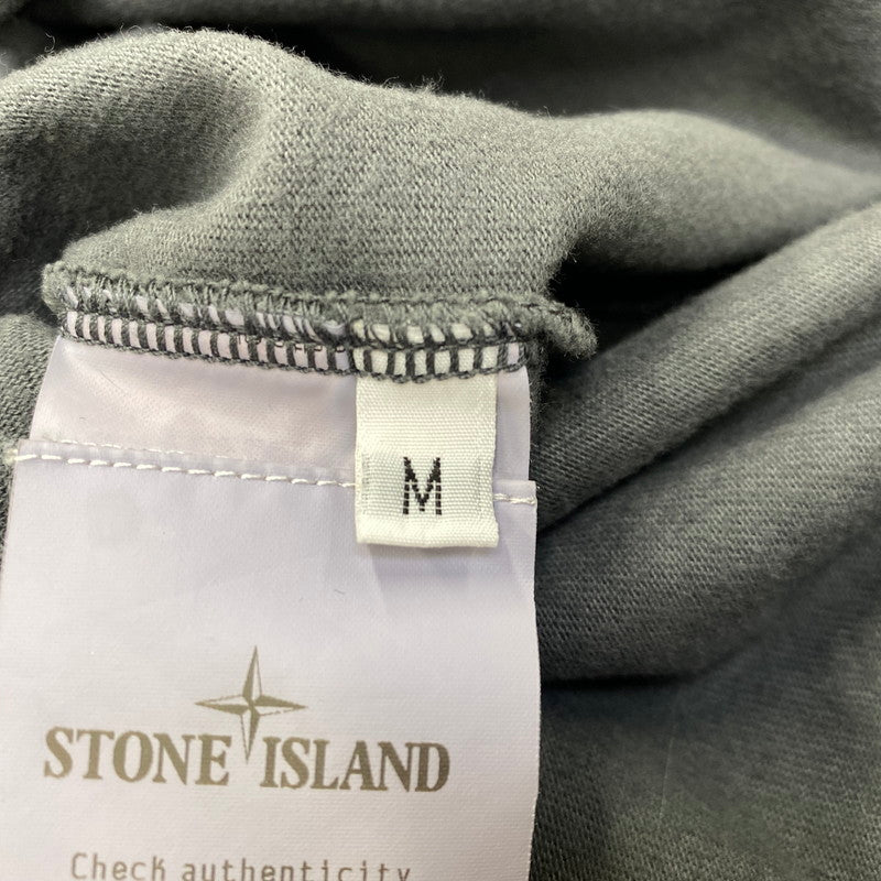 【中古品】【メンズ】 STONE ISLAND ストーンアイランド 791563750 GARMENT-DYED SWEAT LS TEE ガーメントダイ スウェット ロングスリーブ Tシャツ トップス 141-260817-kh-02-izu サイズ：M カラー：グレー 万代Net店