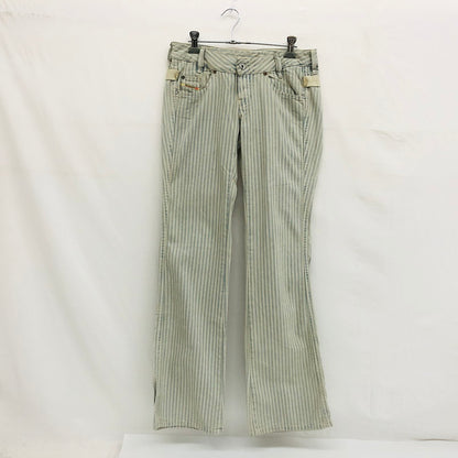 【現状渡し品】【レディース】 DIESEL ディーゼル RYOTH WASH n008DN ウォッシュ ストライプデニムパンツ ボトムス 152-250723-hn-06-fur サイズ：27 カラー：ホワイト/ブルー系 万代Net店