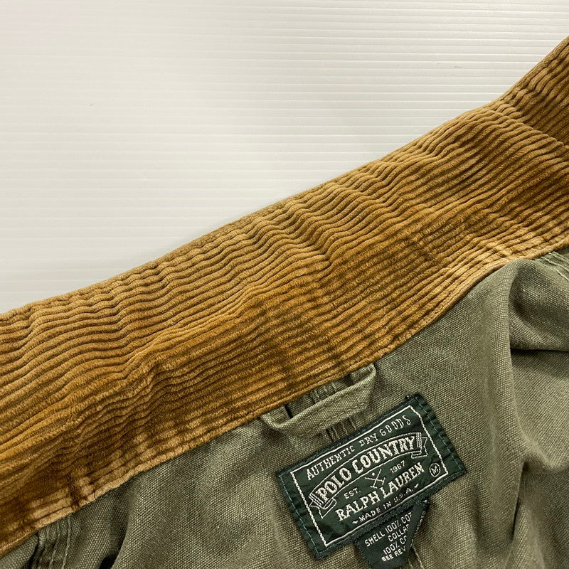 【中古品】【メンズ】 POLO COUNTRY RALPH LAUREN ポロカントリー ラルフローレン CORDUROY COLLAR WORK JACKET コーデュロイカラー ワークジャケット アウター 147-251126-yo-07-tei サイズ：M カラー：カーキ 万代Net店