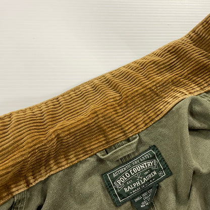 【中古品】【メンズ】 POLO COUNTRY RALPH LAUREN ポロカントリー ラルフローレン CORDUROY COLLAR WORK JACKET コーデュロイカラー ワークジャケット アウター 147-251126-yo-07-tei サイズ：M カラー：カーキ 万代Net店