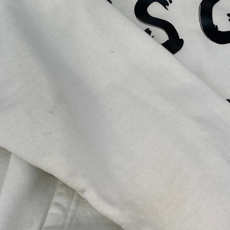 【現状渡し品】【メンズ】 MSGM 2000MM515 21AW PAINT LOGO PULLOVER HOODIE プルオーバー パーカー 142-251228-WA-01-iwa サイズ：XS カラー：ホワイト 万代Net店