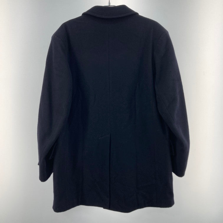 【中古品】【メンズ】 BROOK’S BROTHERS 英国製 黒銀タグ 70S ウールメルトンダブルブレストコート 146-251228-WA-03-iwa サイズ：38 カラー：ネイビー系 万代Net店