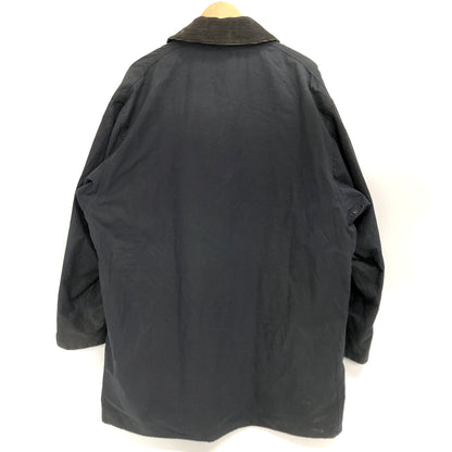 【現状渡し品】【メンズ】 BARBOUR バーブァー 90S BORDER OILED JACKET オイルジャケット 3ワラント 95年製 英国製 アウター 古着 ヴィンテージ 144-260630-rs-08-fur サイズ：C44/112CM カラー：ネイビー 万代Net店