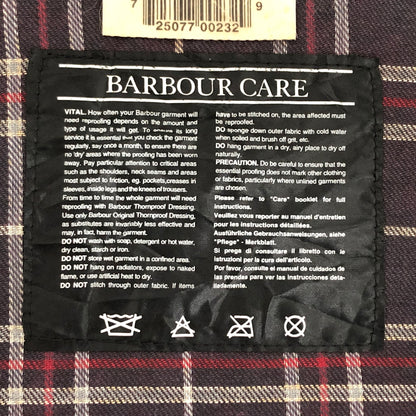 【現状渡し品】【メンズ】 BARBOUR バーブァー 90S BORDER OILED JACKET オイルジャケット 3ワラント 95年製 英国製 アウター 古着 ヴィンテージ 144-260630-rs-08-fur サイズ：C44/112CM カラー：ネイビー 万代Net店