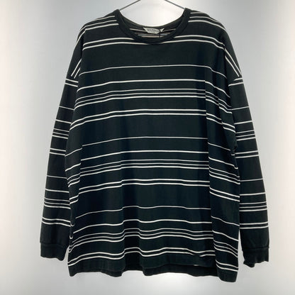 【中古品】【メンズ】 COOTIE クーティー CTE-22S313 22SS SUPIMA BORDER OVERSIZED L/S TEE ロンT 長袖Tシャツ 142-251228-WA-04-iwa サイズ：LARGE カラー：BLACK 万代Net店