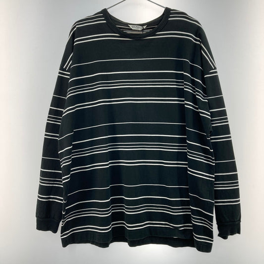 【中古品】【メンズ】 COOTIE クーティー CTE-22S313 22SS SUPIMA BORDER OVERSIZED L/S TEE ロンT 長袖Tシャツ 142-251228-WA-04-iwa サイズ：LARGE カラー：BLACK 万代Net店