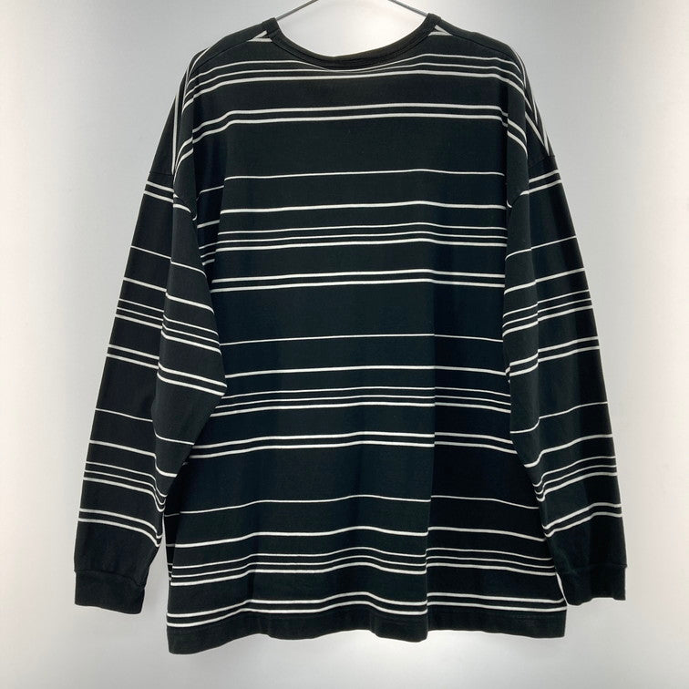 【中古品】【メンズ】 COOTIE クーティー CTE-22S313 22SS SUPIMA BORDER OVERSIZED L/S TEE ロンT 長袖Tシャツ 142-251228-WA-04-iwa サイズ：LARGE カラー：BLACK 万代Net店