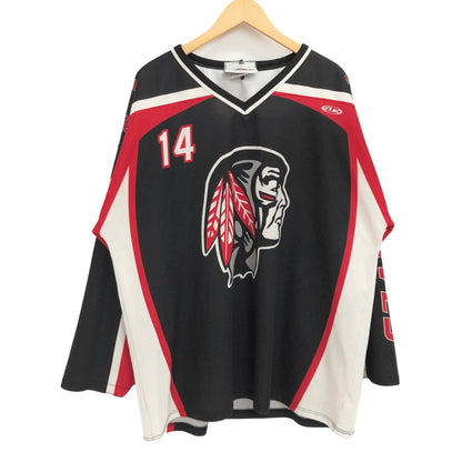【中古品】【メンズ】 CANADA ATHLETICKNIT HOCKEY SHIRT ゲームシャツ 長袖 トップス ホッケー ユニフォーム 古着 ヴィンテージ 146-260630-rs-09-fur サイズ：XL カラー：レッド/ホワイト/ブラック 万代Net店