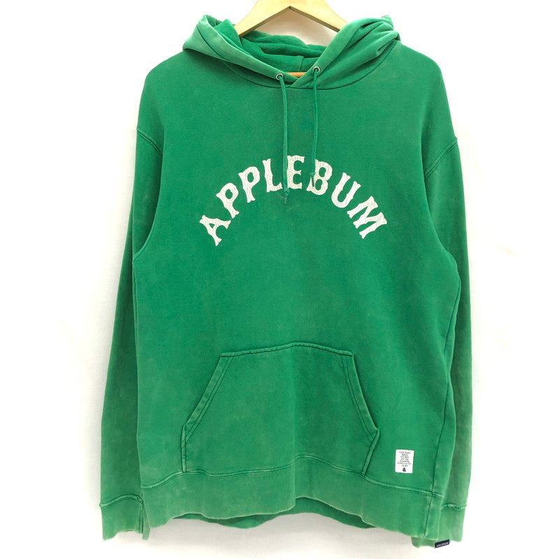 【中古品】【メンズ】 APPLEBUM アップルバム Arch Logo Chemical Wash Sweat Parka アーチロゴ パーカー フーディー ケミカルウォッシュ加工 長袖 トップス ストリート系 142-250725-rs-03-fur サイズ：M カラー：グリーン 万代Net店