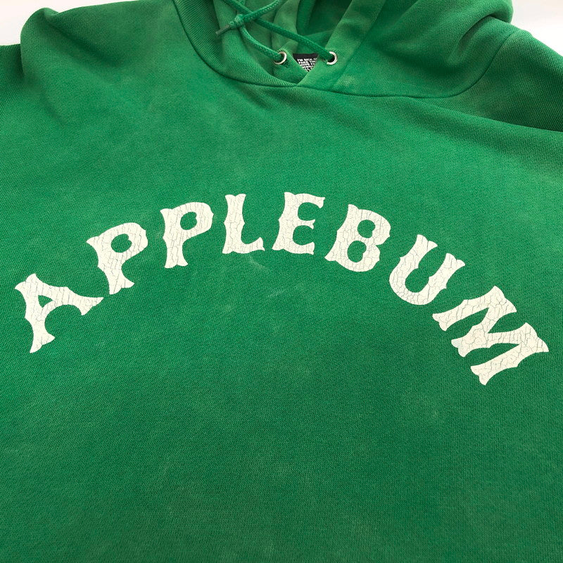 【中古品】【メンズ】 APPLEBUM アップルバム Arch Logo Chemical Wash Sweat Parka アーチロゴ パーカー フーディー ケミカルウォッシュ加工 長袖 トップス ストリート系 142-250725-rs-03-fur サイズ：M カラー：グリーン 万代Net店