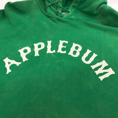 【中古品】【メンズ】 APPLEBUM アップルバム Arch Logo Chemical Wash Sweat Parka アーチロゴ パーカー フーディー ケミカルウォッシュ加工 長袖 トップス ストリート系 142-250725-rs-03-fur サイズ：M カラー：グリーン 万代Net店