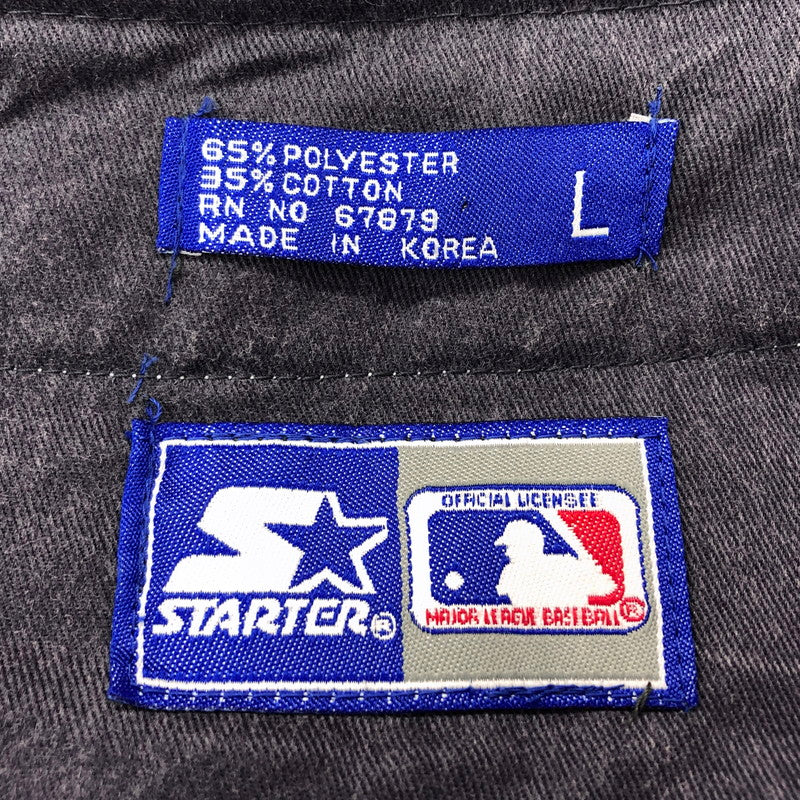 【中古品】【メンズ】 STARTER スターター × MLB YORK YANKEES ベースボールシャツ NY ストーンウォッシュ 半袖 トップス スポーツ系 ヴィンテージ系 146-250725-rs-05-fur サイズ：L カラー：ネイビー 万代Net店