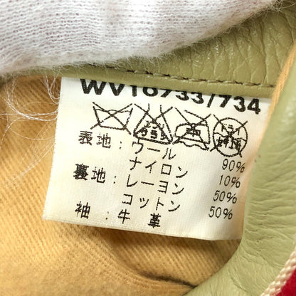 【現状渡し品】【メンズ】 WHITESVILLE ホワイツビル STADIUM JACKET WV10733/734 スタジアムジャケット スタジャン ワッペン 東洋エンタープライズ アウター アメカジ系 145-241205-rs-03-fur サイズ：38 カラー：レッド/ベージュ系 万代Net店