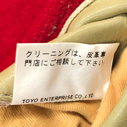 【現状渡し品】【メンズ】 WHITESVILLE ホワイツビル STADIUM JACKET WV10733/734 スタジアムジャケット スタジャン ワッペン 東洋エンタープライズ アウター アメカジ系 145-241205-rs-03-fur サイズ：38 カラー：レッド/ベージュ系 万代Net店