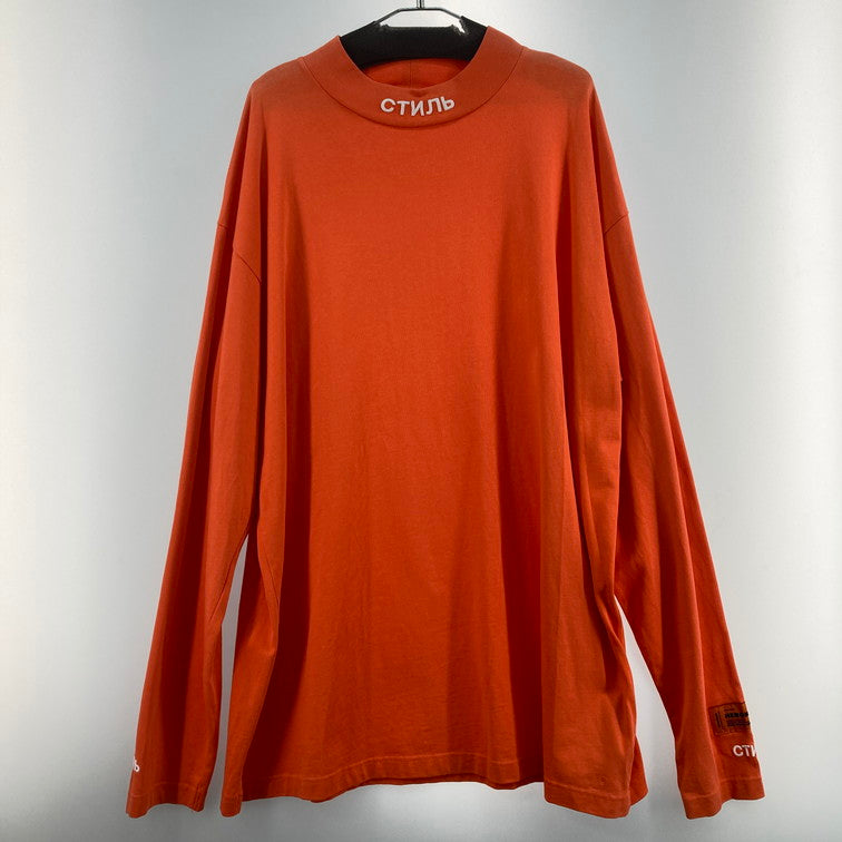 【中古品】【メンズ】 HERON PRESTON HMAB001F18600021 CTNMB TURTLE-NECK LS T-SHIRT ロンT 長袖Ｔシャツ 142-251228-WA-07-iwa サイズ：L カラー：オレンジ 万代Net店